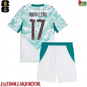 Portugal Rafael Leao #17 Borta Kläder Barn VM 2026 Kortärmad (+ Korta byxor)
